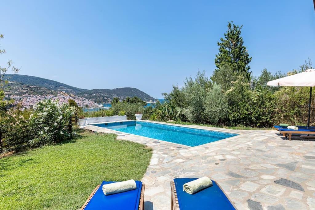 Villa Rodia With Swimming Pool On Skopelos Island Kültér fotó