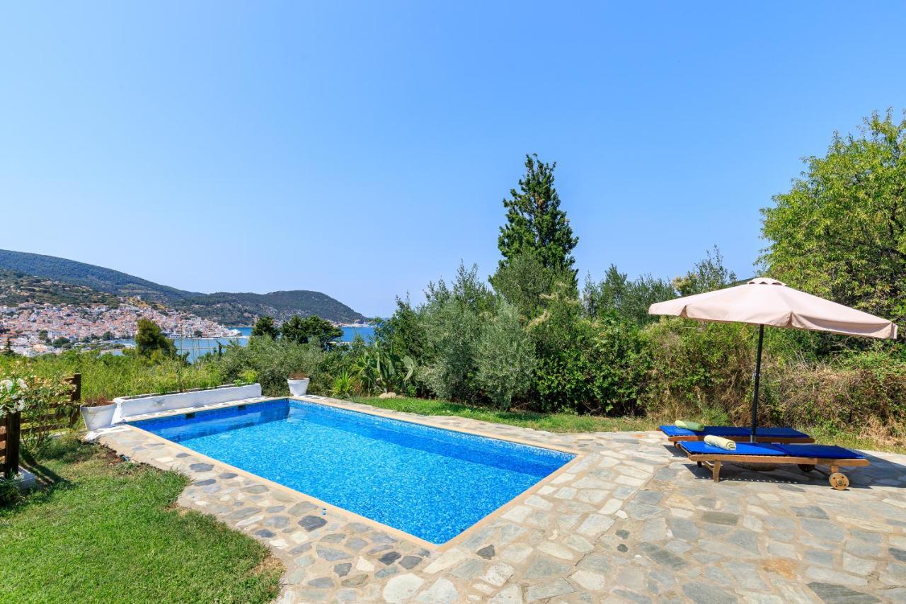 Villa Rodia With Swimming Pool On Skopelos Island Kültér fotó