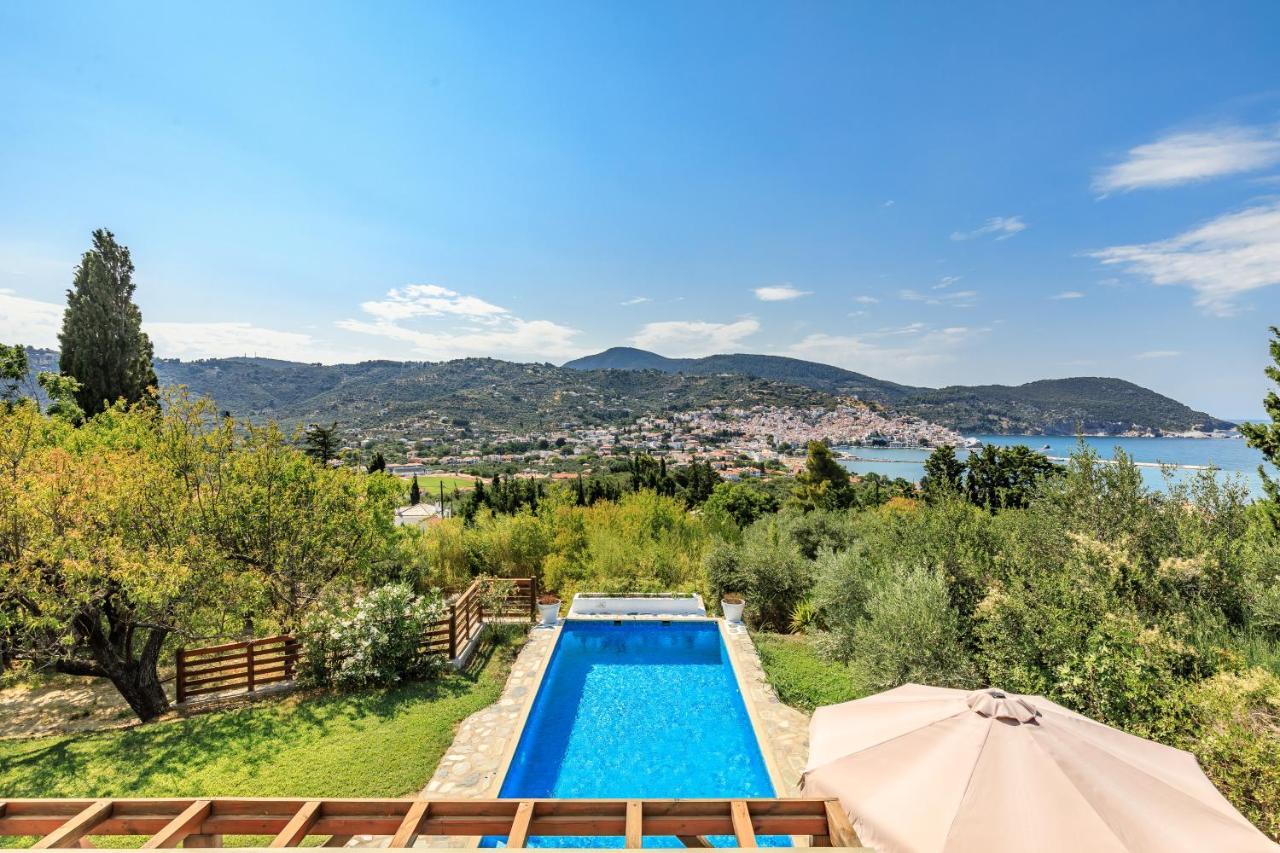 Villa Rodia With Swimming Pool On Skopelos Island Kültér fotó