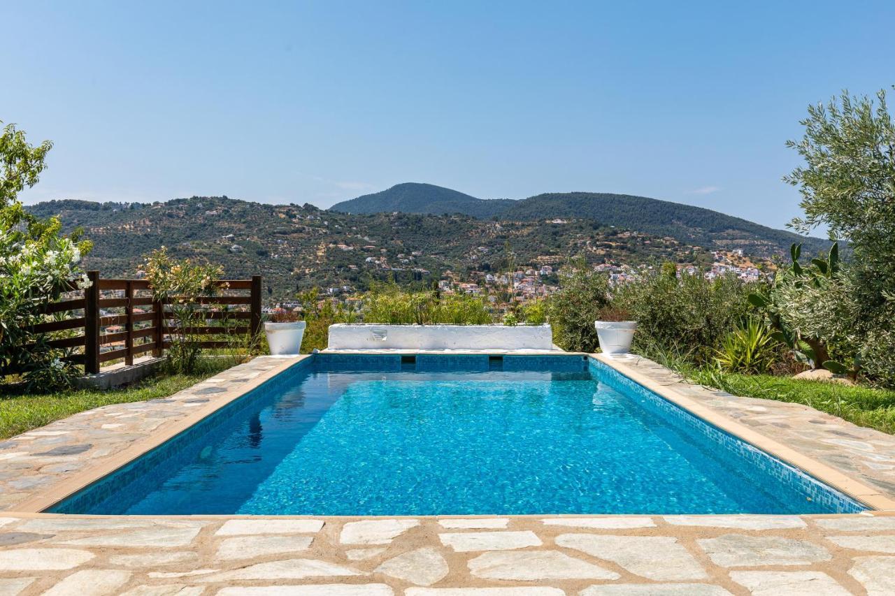 Villa Rodia With Swimming Pool On Skopelos Island Kültér fotó